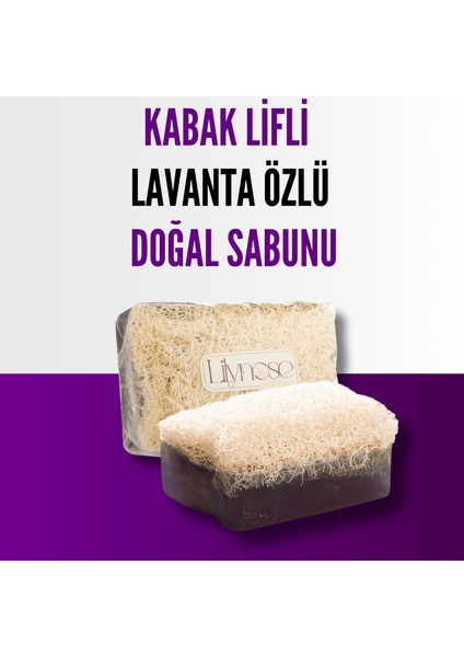 Kabak Lifli Lavanta Özlü Doğal El Yapımı Sabun