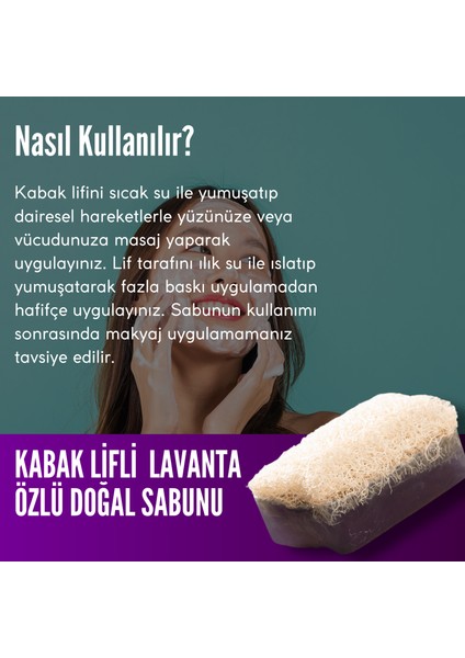 Kabak Lifli Lavanta Özlü Doğal El Yapımı Sabun