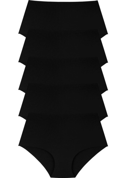 Kadın Yüksek Bel Lazer Kesim (Beli Lastikli) 5li Külot Set - KTS2035 5-SİYAH fiyatları