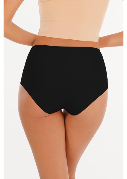 Kadın Yüksek Bel Lazer Kesim (Beli Lastikli) 5li Külot Set - KTS2035 5-SİYAH indirimleri