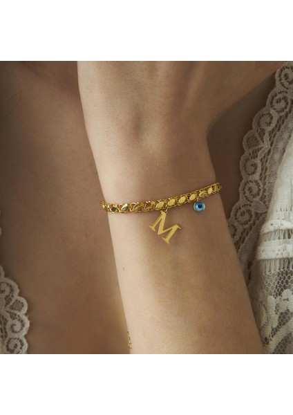 Harfli Pullu Zincir Bileklik modelleri