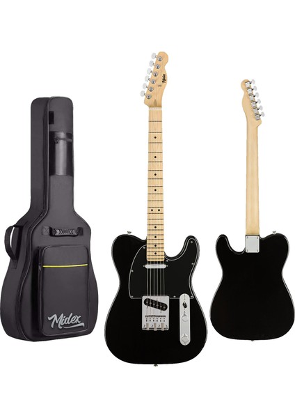 TLX-50BK-30AMP Tele Kasa Maple Klavye 2 Single-Coil 30W Amfili Elektro Gitar