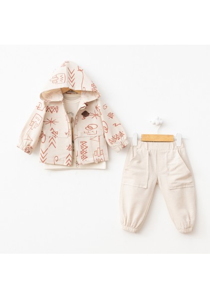 Baby Fou Etnik Desen Montlu Takım