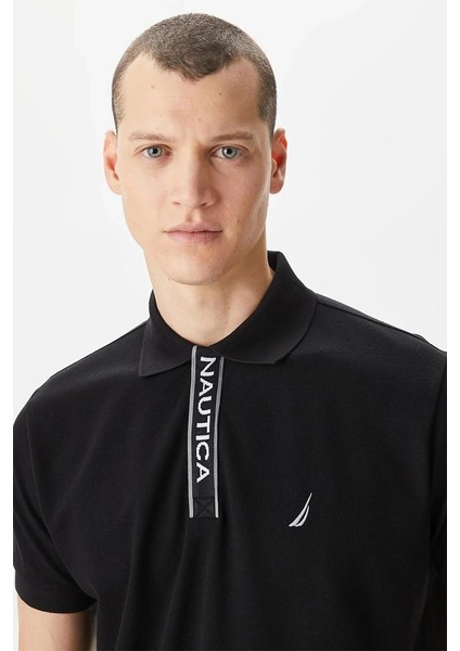 Nautıca Erkek Siyah Classıc Fıt Kısa Kollu Polo modelleri