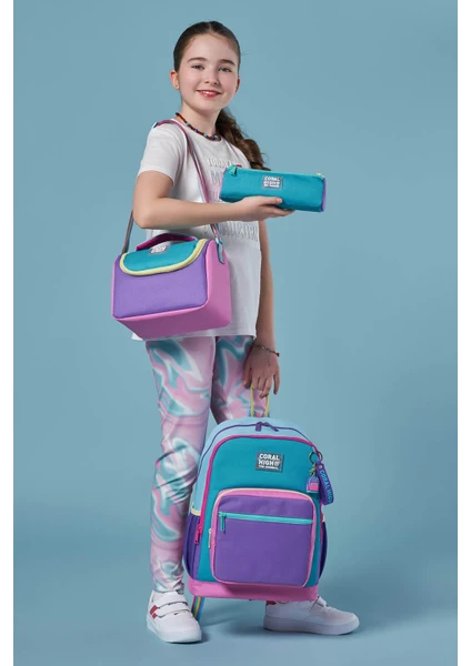 Coral High Kids Pembe Pastel Renkli 3’lü Okul Çanta Seti SET0123759