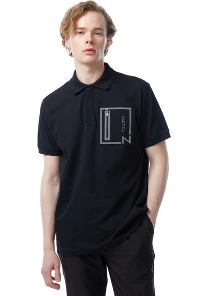 Nautıca Erkek Siyah Classıc Fıt Kısa Kollu Polo