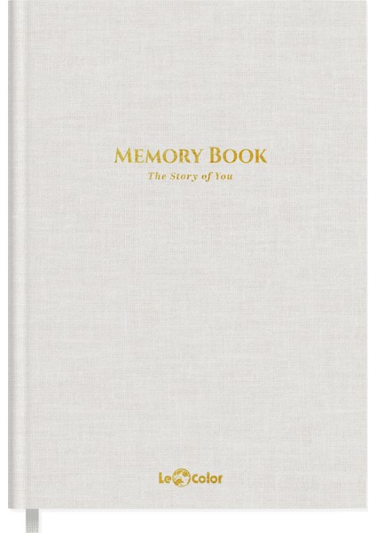 Memory Book Keten Hatıra Defteri Altın Kenarlı Anı Albümü Beyaz