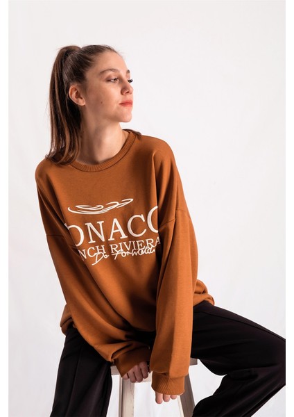 Kahverengi Oversize Sweatshirt