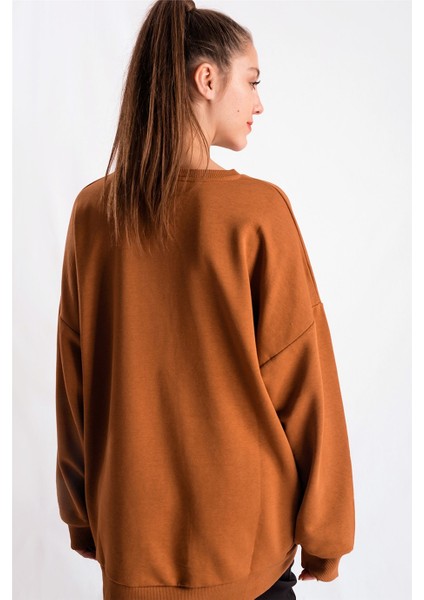 Kahverengi Oversize Sweatshirt