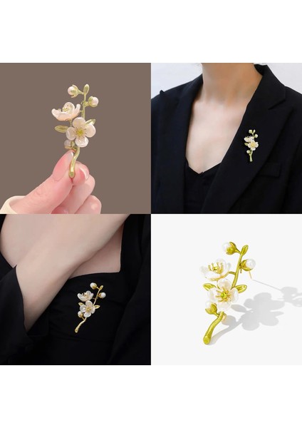 Broş Metal Rozet Çiçek Dal Yaprak Yaka Kıyafet Şapka Takı Fular Aksesuar Flower Brooch fırsatları