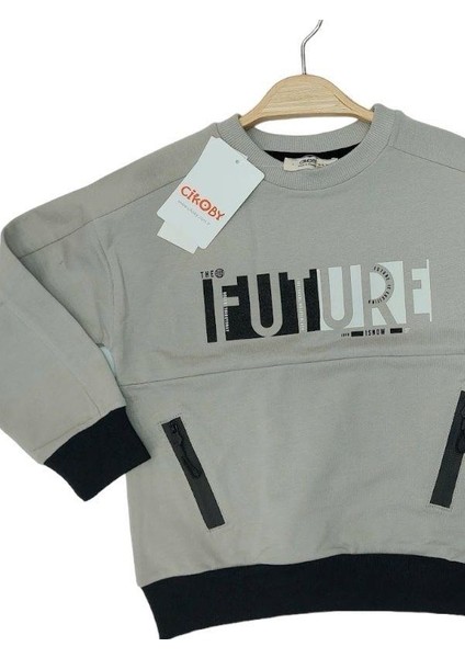 Erkek Çocuk Future Baskılı Pamuklu Uzun Kollu Tshirt indirimleri