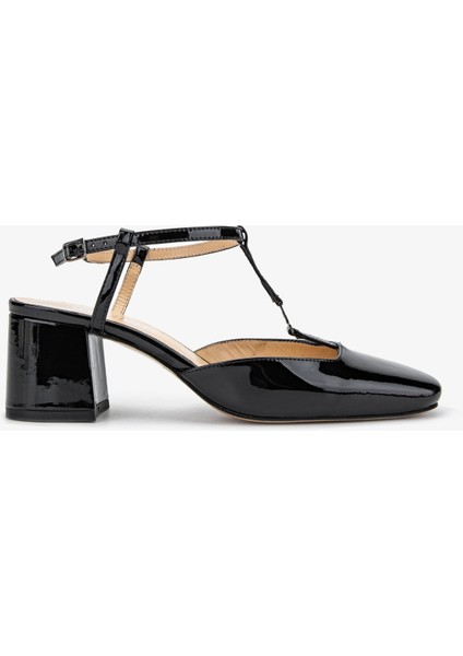 Rachelle Kadın Siyah Rugan Deri Topuklu Ayakkabı 613 27271 Bn Ayk Y24