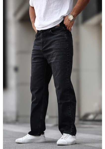 Siyah Erkek Yıkamalı Baggy Jean 7216 fiyatları