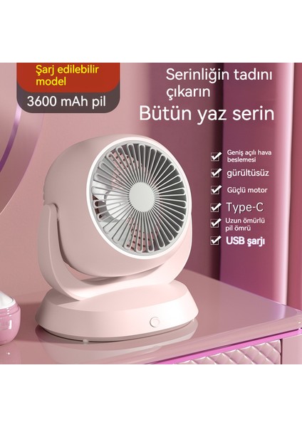 Yeni USB Elektrikli Fan Ev Şarj Ofis Masaüstü Sirkülasyon Fanı Öğrenci Yurdu Yaz Masa Fanı (Yurt Dışından)