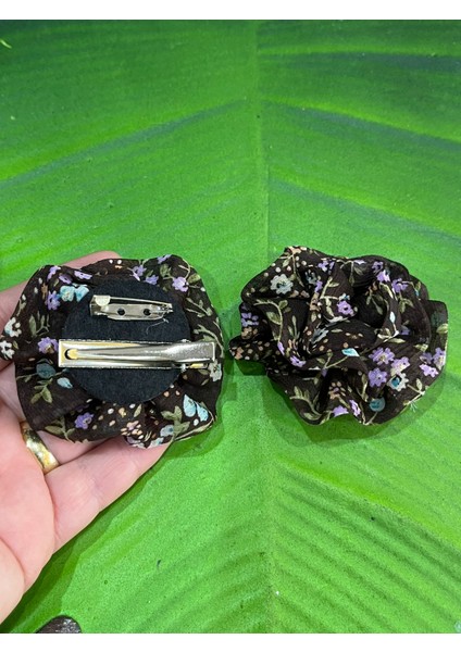 2 Adet Iğneli ve Klipsli Broş Toka Giyim Saç Aksesuarı 6x6 cm fiyatları