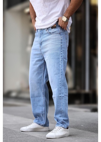 Mavi Erkek Yıkamalı Baggy Jean 7216