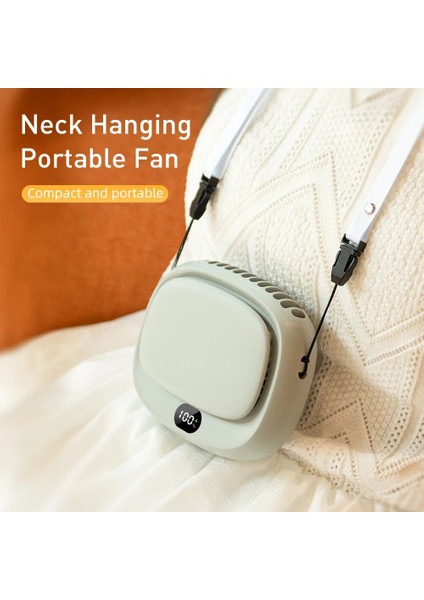 2024 Yeni 1800MAH El Tipi Mini Fan 5 Hızlı Ekranlı USB Şarjı (Yurt Dışından)