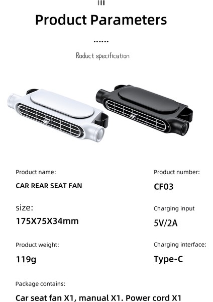 3 Hız Araba Koltuğu Arka Soğutma Fanı USB Fan 360 Derece Dönen Boyun Soğutucu Yaz Araba Aksesuarları Için (Yurt Dışından)