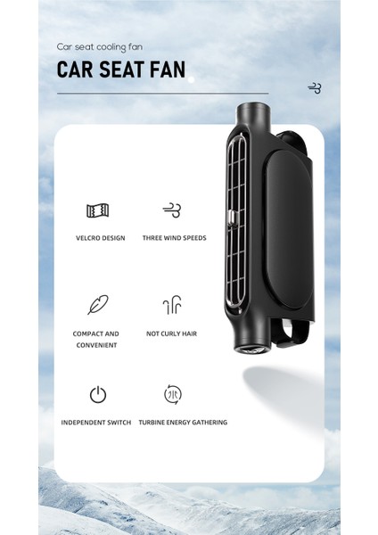 3 Hız Araba Koltuğu Arka Soğutma Fanı USB Fan 360 Derece Dönen Boyun Soğutucu Yaz Araba Aksesuarları Için (Yurt Dışından)