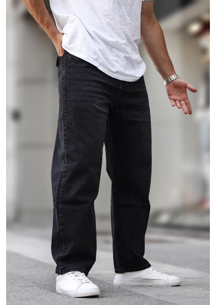 Siyah Erkek Yıkamalı Baggy Jean 7216 fırsatları