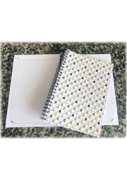 Kedi Kapak Kareli Defter