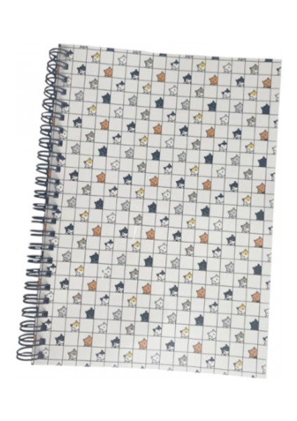 Kedi Kapak Kareli Defter