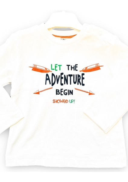 Erkek Bebek Adventure Baskılı Pamuk Bluz modelleri
