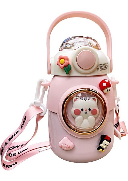 316 Paslanmaz Çelik Büyük Kapasiteli Karikatür Çocuk Termos Bardak (Yurt Dışından)