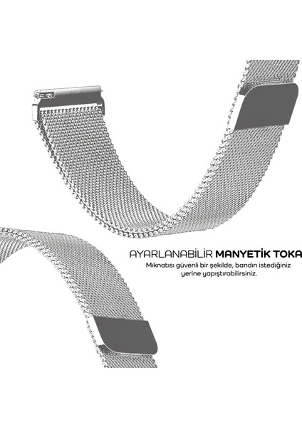 Xiaomi Redmi Watch 3 Active Milano Loop Mıknatıslı Paslanmaz Örgü Metal Kordon fiyatları