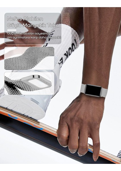 Xiaomi Redmi Watch 3 Active Milano Loop Mıknatıslı Paslanmaz Örgü Metal Kordon indirimleri