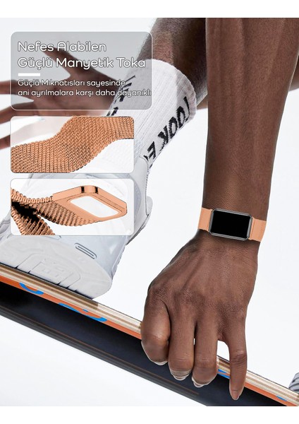 Xiaomi Redmi Watch 3 Active Milano Loop Mıknatıslı Paslanmaz Örgü Metal Kordon indirimleri
