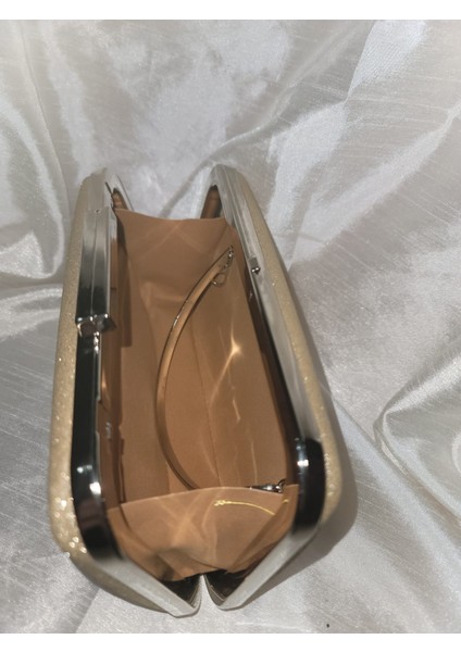 Simli Gold Renk Abiye Çanta modelleri