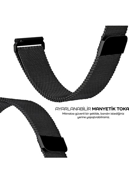 Xiaomi Redmi Watch 3 Active Milano Loop Mıknatıslı Paslanmaz Örgü Metal Kordon fiyatları