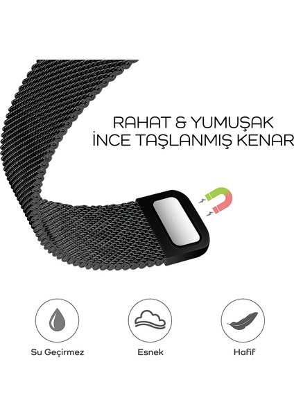 Xiaomi Redmi Watch 3 Active Milano Loop Mıknatıslı Paslanmaz Örgü Metal Kordon modelleri