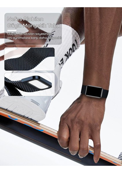 Xiaomi Redmi Watch 3 Active Milano Loop Mıknatıslı Paslanmaz Örgü Metal Kordon indirimleri