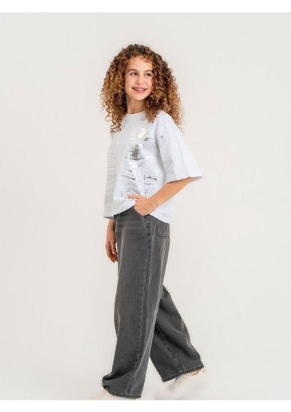 Kız Çocuk Fırça Varaklı Tshirt fiyatları