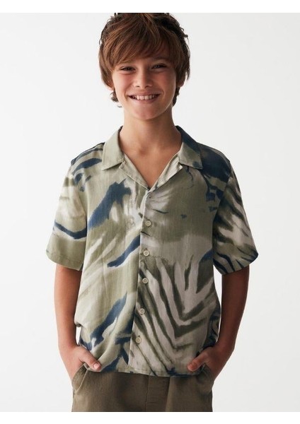 Erkek Çocuk Yumuşak Dokulu Renkli Gömlek