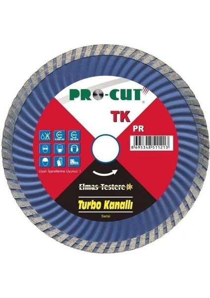 PR51121 180 mm Turbo Kanallı Kesim Bıçağı