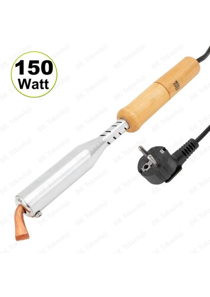 150 Watt Büyük Boy Ahşap Saplı Bakır Uçlu Kalem Havya