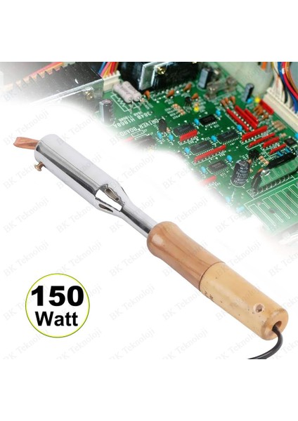 150 Watt Büyük Boy Ahşap Saplı Bakır Uçlu Kalem Havya