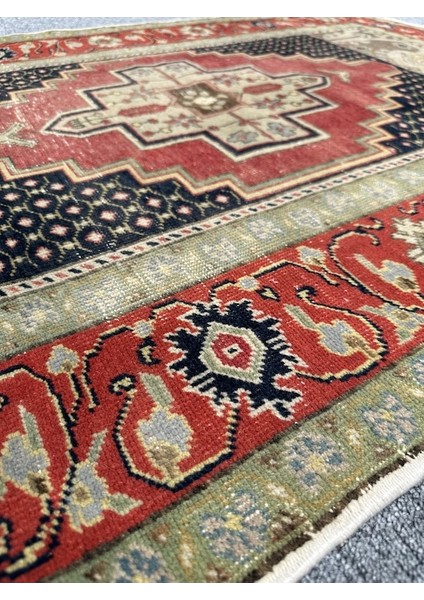 El Dokuma Eskitme Kapadokya Halısı Kırmızı Yeşil Halı indirimleri