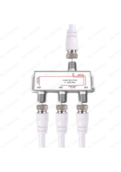 1 Giriş 3 Çıkış Uydu Çoklayıcı 1/3 Splitter 5-2500 Mhz