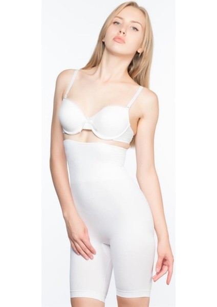 2074 Yüksek Bel Desenli Double Uzun Paçalı Korse