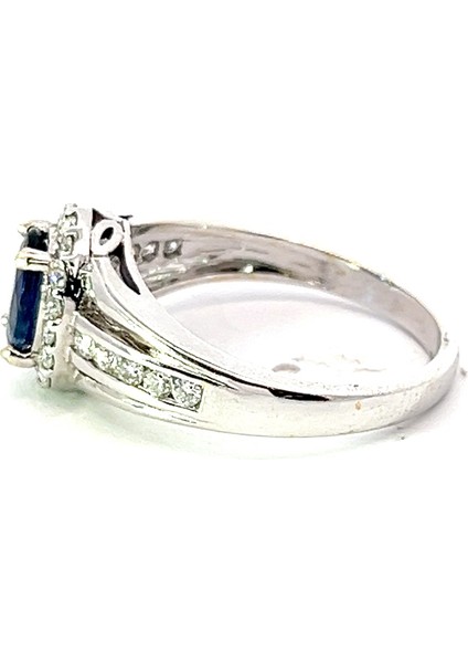 1.38 Ct Doğal Safir Taşlı Pırlanta Yüzük fiyatları