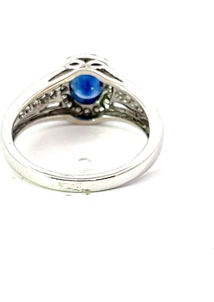 1.38 Ct Doğal Safir Taşlı Pırlanta Yüzük modelleri