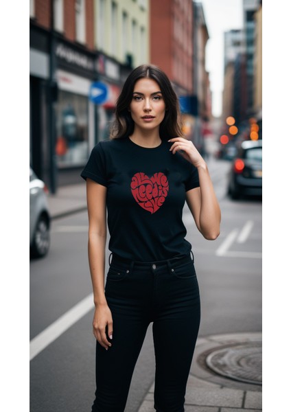 Kadın Baskılı T-Shirt Kadın Tişört