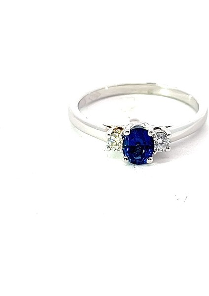 0,65 Ct Safir Taşlı Pırlanta Yüzük