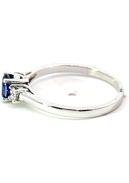 0,65 Ct Safir Taşlı Pırlanta Yüzük fiyatları