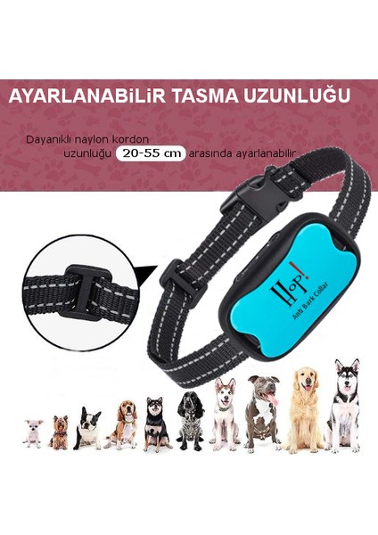 DC656V Köpek Eğitim Tasması Şarjlı 6-50 kg Için Uygun Havlama Tasması Şoksuz