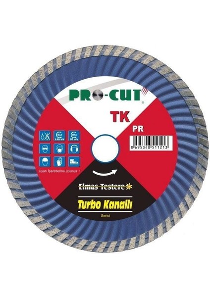 PR54117 115 mm Turbo Kanallı Kesim Bıçağı (Sıcak Preslenmiş)